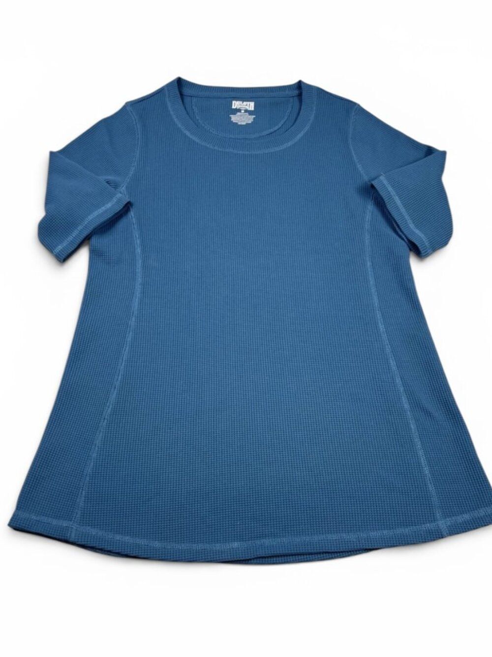 Duluth Trading Co Womens Waffle Knit Shirt Thermal Short Sleeve Layering Top M
